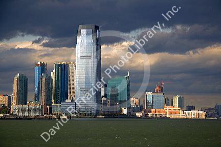 New high rise office building along the waterfront of Jersey City, New Jersey, USA.