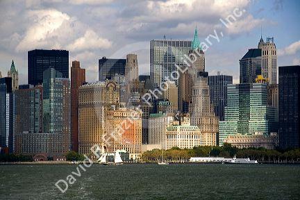 Lower Manhattan in New York City, New York, USA.