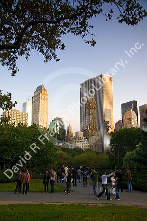 People in Central Park, Manhattan, New York City, New York, USA.