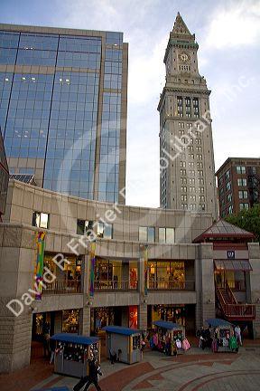 Custom House Tower in the Financial District neighborhood of Boston, Massachusetts, USA.