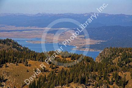 A view of Cascade Lake from West Mountain in Valley County, Idaho.