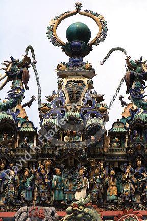 Detail of the Quan Am Pagoda, a famous Chinese temple in the Cholon district of Ho Chi Minh City, Vietnam.