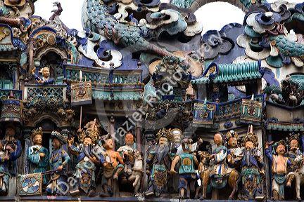 Detail of the Quan Am Pagoda, a famous Chinese temple in the Cholon district of Ho Chi Minh City, Vietnam.
