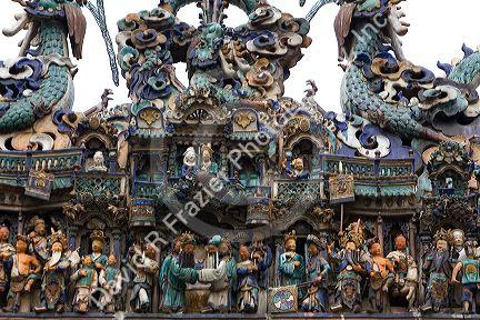 Detail of the Quan Am Pagoda, a famous Chinese temple in the Cholon district of Ho Chi Minh City, Vietnam.