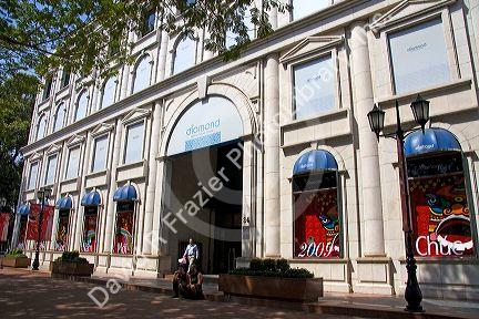Entrance to the Diamond Plaza shopping center in downtown Ho Chi Minh City, Vietnam.