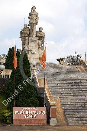 Monument honors the telecommunication officers of the North Vietnam Army near Doc Mieu, Vietnam.