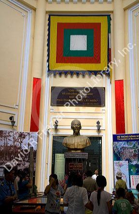 Ho Chi Minh exhibit in a branch of the Vietnam History Museum within the Saigon Zoo and Botanical Gardens in Ho Chi Minh City, Vietnam.