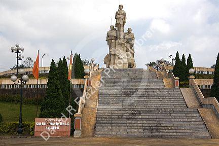 Monument honors the telecommunication officers of the North Vietnam Army near Doc Mieu, Vietnam.