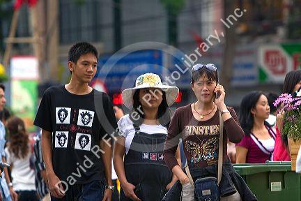 Vietnamese people in Ho Chi Minh City, Vietnam.