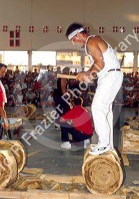 Basque lumberjack competition in Boise Idaho.