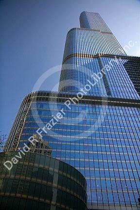 The Trump International Hotel and Tower located in downtown Chicago, Illinois, USA.