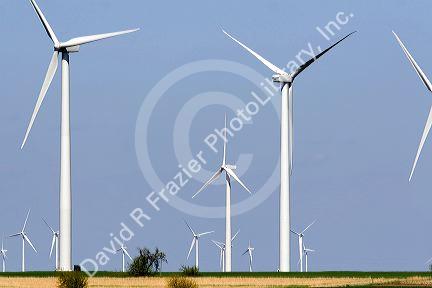 Wind turbines of the Smoky Hills Wind Farm in Ellsworth County, Kansas, USA.