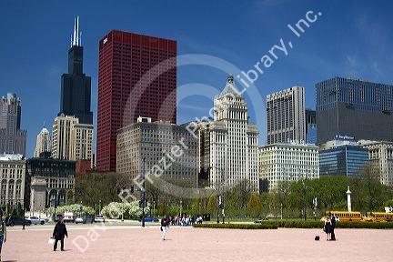 Grant Park located in the Loop community area of Chicago, Illinois, USA.