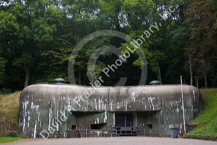 Entrance to the Ouvrage Schoenenbourg along the Maginot Line in Alsace, northeast France.