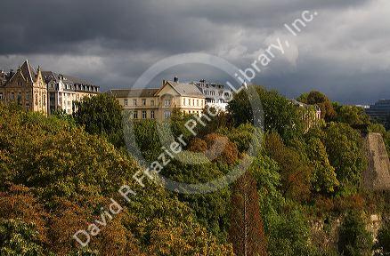Vallee de la Petrusse in Luxembourg City, Luxembourg.