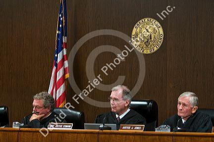 Courtroom scene showing members of the Idaho Supreme Court at Twin Falls, Idaho. 11/5/09