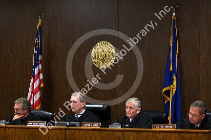 Courtroom scene showing members of the Idaho Supreme Court at Twin Falls, Idaho. 11/5/09
