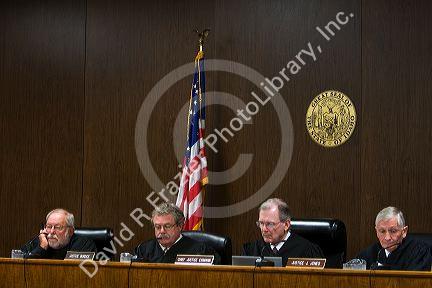 Courtroom scene showing members of the Idaho Supreme Court at Twin Falls, Idaho. 11/5/09