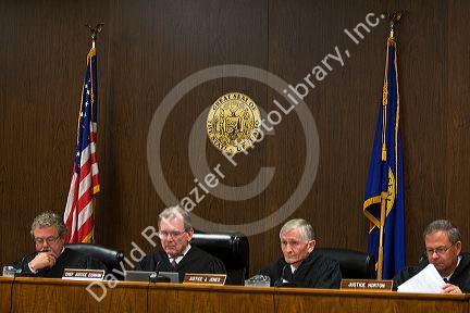 Courtroom scene showing members of the Idaho Supreme Court at Twin Falls, Idaho. 11/5/09