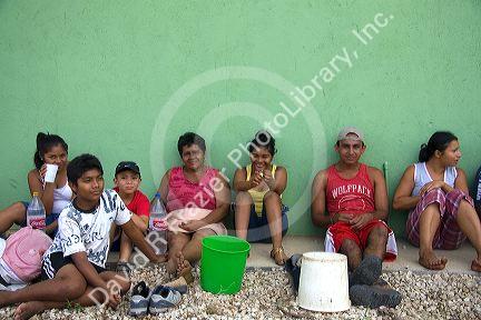 Costa Rican workers at a teak plantation near Tamarindo, Costa Rica.