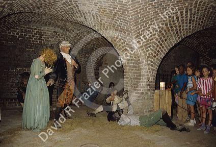 Children viewing the Exchange and Provost Dungeon in Charleston, South Carolina.