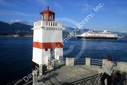Cruise ship leaving Vancouver, British Columbia.