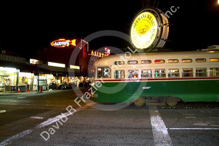 Fisherman's Wharf at night in San Francisco, California, USA.
