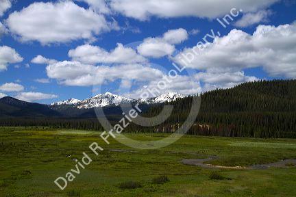 Sawtooth Mountains near Stanley, Idaho, USA.