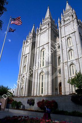 The Salt Lake Temple located in Salt Lake City, Utah, USA.