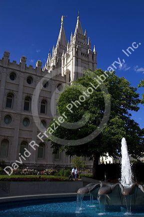 The Salt Lake Temple located in Salt Lake City, Utah, USA.
