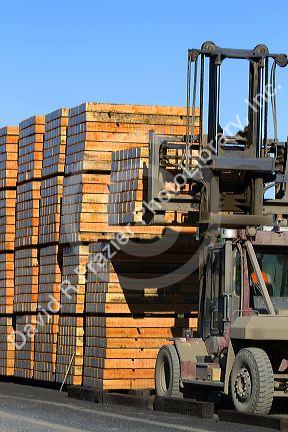 Railroad tie manufacturing at The Dalles, Oregon, USA.