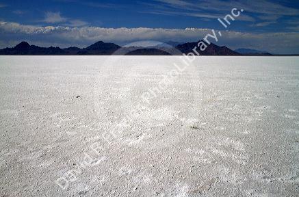 The Great Salt Lake along Interstate 80 in Utah, USA.