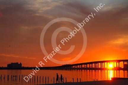 The Biloxi Bay Bridge carries U.S. Route 90 over Biloxi Bay between Biloxi and Ocean Springs, Mississippi, USA.