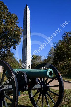 The Union Navy Memorial located within the National Military Park in Vicksburg, Mississippi, USA.