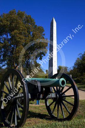 The Union Navy Memorial located within the National Military Park in Vicksburg, Mississippi, USA.