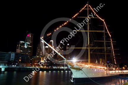 Frigate Presidente Sarmiento is a museum ship located on the Rio de la Plata in the Puerto Madero district in Buenos Aires, Argentina.