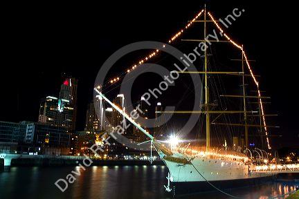 Frigate Presidente Sarmiento is a museum ship located on the Rio de la Plata in the Puerto Madero district in Buenos Aires, Argentina.