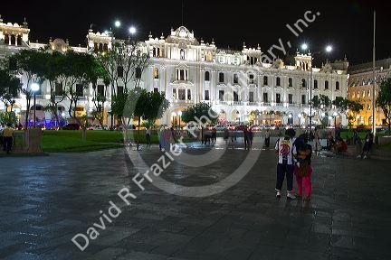Plaza San Martin located within the Historic Centre of Lima, Peru.