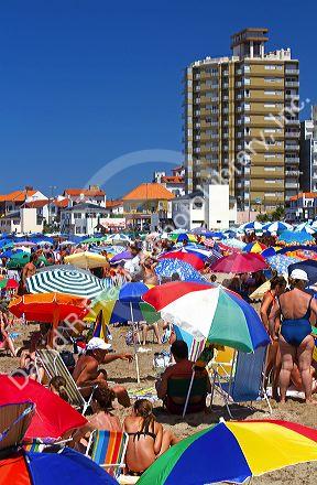 Beach scene at Mar del Plata, Argentina.