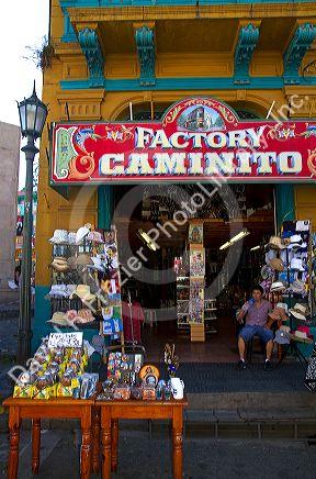Souvenir shop in the La Boca barrio of Buenos Aires, Argentina.