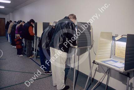 People voting at a precinct in Boise, Idaho.