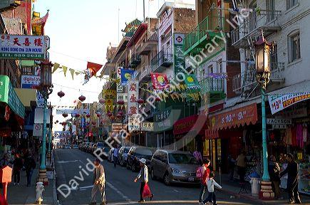 Chinatown of San Francisco, California, USA.