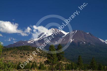 Mount Shasta north facing side located in Siskiyou County, California, USA.