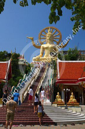The Big Buddha temple and landmark is located on the Northeast side of the island of Ko Samui, Thailand.