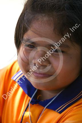 Portrait of an elementary school student on the island of Ko Samui, Thailand.