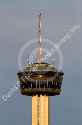 The Tower of the Americas located in the middle of HemisFair Park in San Antonio, Texas, USA.