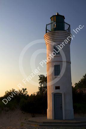 The Manning Memorial Light located in Empire, Michigan, USA.