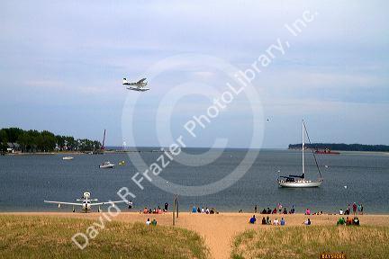 Seaplanes at Grand Marais, Michigan, USA.