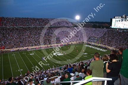 Spartan Stadium at Michigan State University in East Lansing, Michigan, USA.