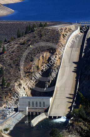 Anderson Ranch Dam located on the South Fork of the Boise River in Elmore County, Idaho, USA.